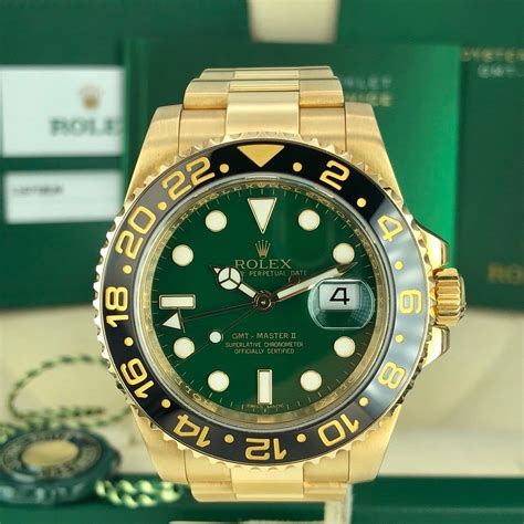 rolex gmt master 2 oro e verde|rolex gmt master ii manual.